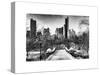 Snowy Gapstow Bridge of Central Park, Manhattan in New York City-Philippe Hugonnard-Stretched Canvas