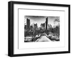 Snowy Gapstow Bridge of Central Park, Manhattan in New York City-Philippe Hugonnard-Framed Art Print