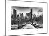 Snowy Gapstow Bridge of Central Park, Manhattan in New York City-Philippe Hugonnard-Mounted Art Print