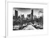 Snowy Gapstow Bridge of Central Park, Manhattan in New York City-Philippe Hugonnard-Framed Art Print