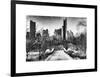 Snowy Gapstow Bridge of Central Park, Manhattan in New York City-Philippe Hugonnard-Framed Art Print