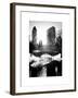 Snowy Gapstow Bridge of Central Park, Manhattan in New York City-Philippe Hugonnard-Framed Premium Giclee Print