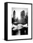 Snowy Gapstow Bridge of Central Park, Manhattan in New York City-Philippe Hugonnard-Framed Stretched Canvas