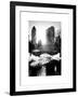 Snowy Gapstow Bridge of Central Park, Manhattan in New York City-Philippe Hugonnard-Framed Art Print