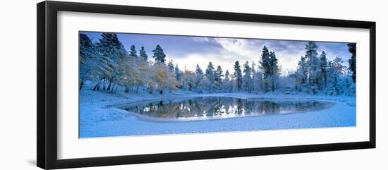 Snowy Lake-David Nunuk-Framed Photographic Print