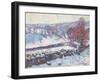 Snowy Landscape at Crozant-Jean-Baptiste Armand Guillaumin-Framed Giclee Print