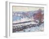 Snowy Landscape at Crozant-Jean-Baptiste Armand Guillaumin-Framed Giclee Print