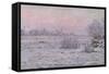 Snowy Landscape at Twilight, 1879-80-Claude Monet-Framed Stretched Canvas