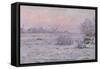 Snowy Landscape at Twilight, 1879-80-Claude Monet-Framed Stretched Canvas