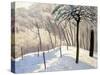 Snowy Landscape in Bois De Boulogne; Paysage De Neige Au Bois De Boulogne, 1905-Felix Edouard Vallotton-Stretched Canvas