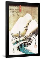 Snowy Landscape-Ando Hiroshige-Framed Poster