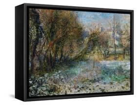 Snowy Landscape-Pierre-Auguste Renoir-Framed Stretched Canvas
