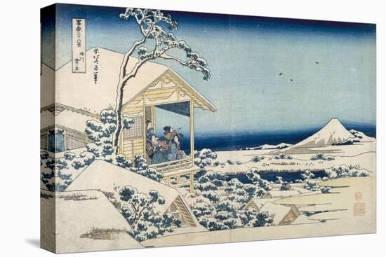 Snowy Morning at Koishikawa-Katsushika Hokusai-Stretched Canvas
