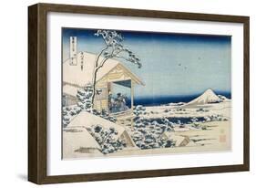 Snowy Morning at Koishikawa-Katsushika Hokusai-Framed Art Print