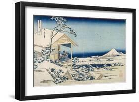 Snowy Morning at Koishikawa-Katsushika Hokusai-Framed Art Print