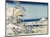 Snowy Morning at Koishikawa-Katsushika Hokusai-Mounted Art Print