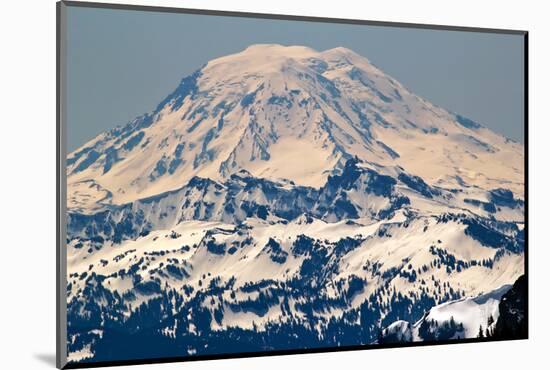 Snowy Mount Saint Adams Mountain Glacier from Crystal Mountain-William Perry-Mounted Photographic Print