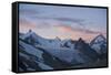 Snowy Mountain Landscape, Mountain Range, Bishorn, Summit, Trekking, Switzerland-Peter Kreil-Framed Stretched Canvas
