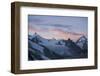 Snowy Mountain Landscape, Mountain Range, Bishorn, Summit, Trekking, Switzerland-Peter Kreil-Framed Photographic Print