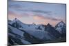 Snowy Mountain Landscape, Mountain Range, Bishorn, Summit, Trekking, Switzerland-Peter Kreil-Mounted Photographic Print