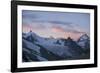 Snowy Mountain Landscape, Mountain Range, Bishorn, Summit, Trekking, Switzerland-Peter Kreil-Framed Photographic Print