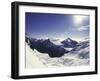 Snowy Mountain Top, New Zealand-Michael Brown-Framed Photographic Print