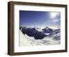 Snowy Mountain Top, New Zealand-Michael Brown-Framed Photographic Print