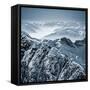 Snowy Mountains in the Swiss Alps. View from Mount Titlis, Switzerland.-Antonio Jorge Nunes-Framed Stretched Canvas