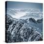 Snowy Mountains in the Swiss Alps. View from Mount Titlis, Switzerland.-Antonio Jorge Nunes-Stretched Canvas