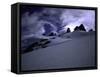 Snowy Mountains with Clouds, Chile-Michael Brown-Framed Stretched Canvas