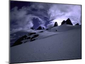 Snowy Mountains with Clouds, Chile-Michael Brown-Mounted Premium Photographic Print