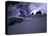 Snowy Mountains with Clouds, Chile-Michael Brown-Stretched Canvas