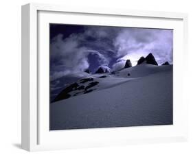 Snowy Mountains with Clouds, Chile-Michael Brown-Framed Photographic Print