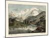 Snowy Mountains-null-Mounted Giclee Print