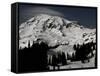 Snowy Mt. Rainer, Washington, USA-Michael Brown-Framed Stretched Canvas