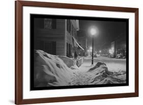 Snowy Night in Woodstock, Vermont-Marion Post Wolcott-Framed Art Print