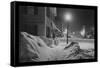 Snowy Night in Woodstock, Vermont-Marion Post Wolcott-Framed Stretched Canvas