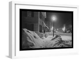 Snowy Night in Woodstock, Vermont-Marion Post Wolcott-Framed Premium Giclee Print