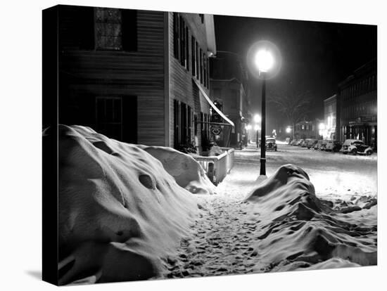Snowy Night, Woodstock, Vermont, 1940-Marion Post Wolcott-Stretched Canvas