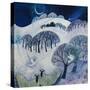 Snowy Night-Lisa Graa Jensen-Stretched Canvas