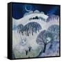 Snowy Night-Lisa Graa Jensen-Framed Stretched Canvas