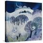 Snowy Night-Lisa Graa Jensen-Stretched Canvas