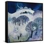 Snowy Night-Lisa Graa Jensen-Framed Stretched Canvas