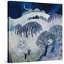 Snowy Night-Lisa Graa Jensen-Stretched Canvas