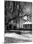 Snowy Old School House-null-Mounted Photographic Print