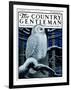 "Snowy Owl in Forest at Night," Country Gentleman Cover, January 12, 1924-Paul Bransom-Framed Giclee Print