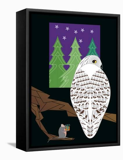 Snowy Owl-Marie Sansone-Framed Stretched Canvas