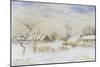 Snowy Pastures-Peter Ghent-Mounted Giclee Print