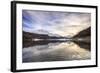 Snowy Peaks and Woods are Reflected in Lake Silvaplana at Sunset, Switzerland-Roberto Moiola-Framed Photographic Print