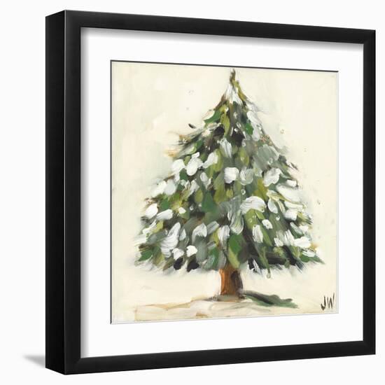 Snowy Pine Tree-Jenny Westenhofer-Framed Art Print